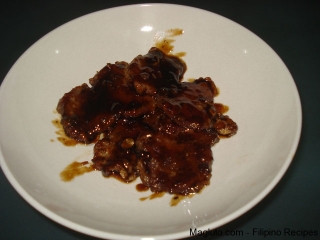 Pinoy Style Beef in Black Pepper Sauce                         