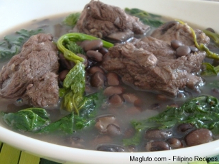 filipino-recipe-black-beans-with bittermelon-leave14