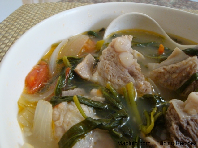 Filipino Recipe Sinigang na Baboy (Pork Spare Ribs in Sour Soup