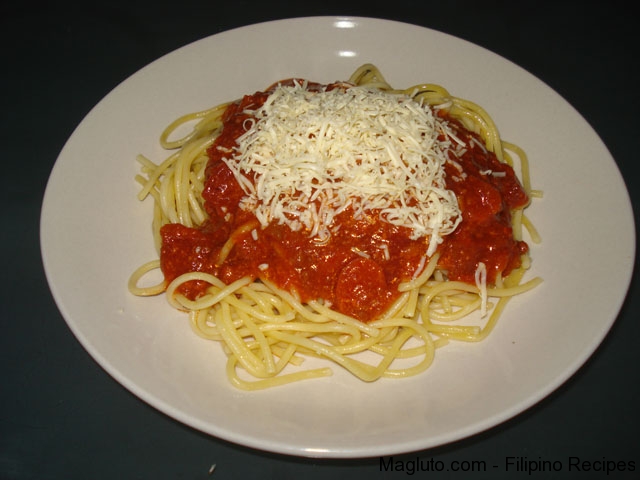 Filipino Recipe Spaghetti (Pinoy Spaghetti) « Magluto.com - Filipino
